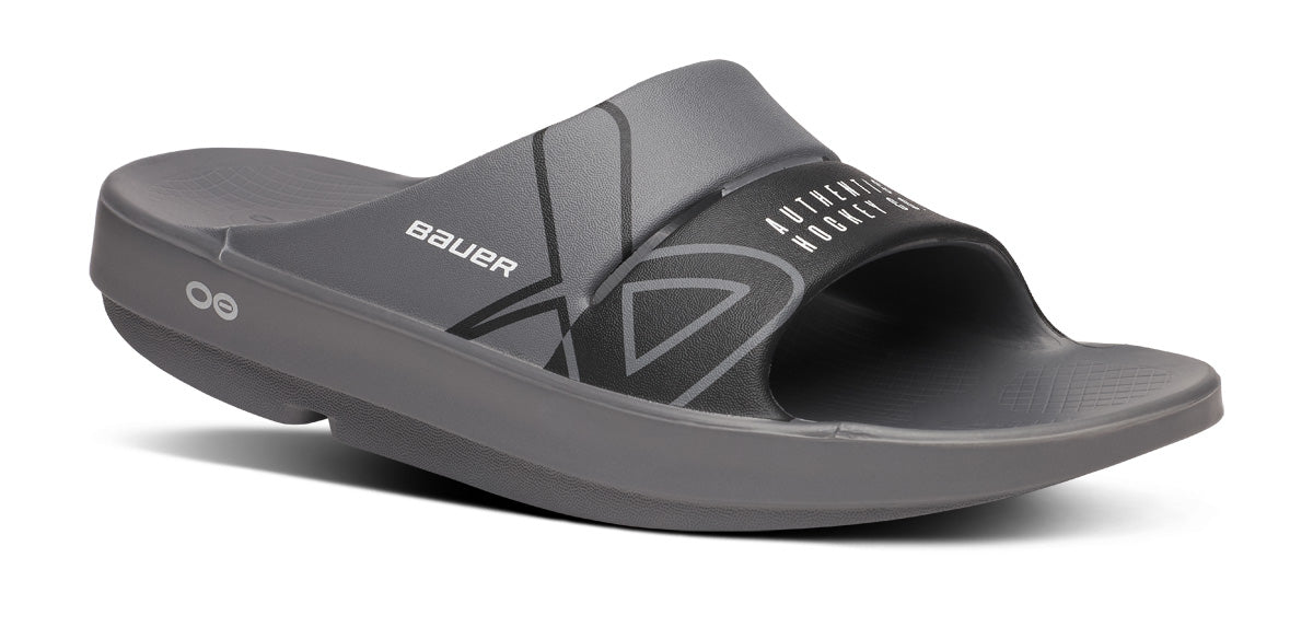 BAUER/OOFOS Women's OOahh Sport Slide Sandal – Slate